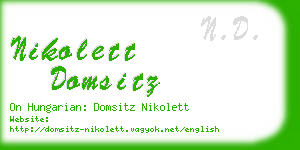 nikolett domsitz business card